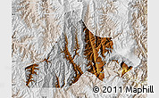 Physical Map of Zhaojue, lighten