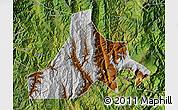 Physical Map of Zhaojue, satellite outside
