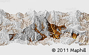 Physical Panoramic Map of Zhaojue, lighten