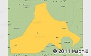 Savanna Style Simple Map of Zhaojue