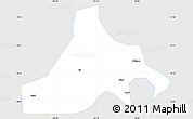 Silver Style Simple Map of Zhaojue, single color outside