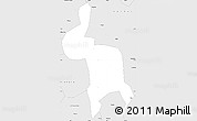 Silver Style Simple Map of Zhongjiang