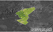 Satellite 3D Map of Zigong Shiqu, darken, desaturated