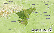 Satellite 3D Map of Zigong Shiqu, physical outside