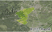 Satellite 3D Map of Zigong Shiqu, semi-desaturated