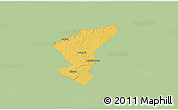 Savanna Style 3D Map of Zigong Shiqu, single color outside