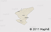 Shaded Relief 3D Map of Zigong Shiqu, cropped outside