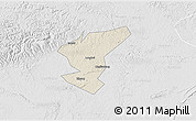 Shaded Relief 3D Map of Zigong Shiqu, lighten, desaturated