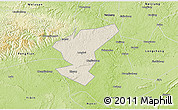 Shaded Relief 3D Map of Zigong Shiqu, physical outside