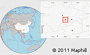 Gray Location Map of Zigong Shiqu, highlighted country
