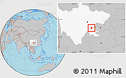 Gray Location Map of Zigong Shiqu, highlighted parent region