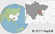 Savanna Style Location Map of Zigong Shiqu, highlighted country, highlighted parent region