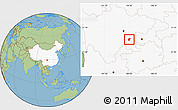 Savanna Style Location Map of Zigong Shiqu, highlighted country