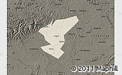 Shaded Relief Map of Zigong Shiqu, darken