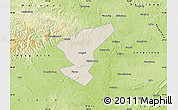 Shaded Relief Map of Zigong Shiqu, physical outside