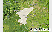 Shaded Relief Map of Zigong Shiqu, satellite outside