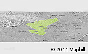 Physical Panoramic Map of Zigong Shiqu, desaturated
