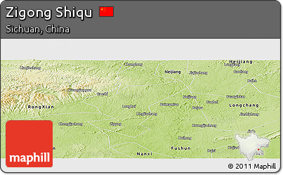 Physical Panoramic Map of Zigong Shiqu