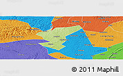Physical Panoramic Map of Zigong Shiqu, political outside