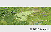 Physical Panoramic Map of Zigong Shiqu, satellite outside