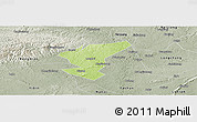 Physical Panoramic Map of Zigong Shiqu, semi-desaturated