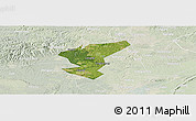 Satellite Panoramic Map of Zigong Shiqu, lighten