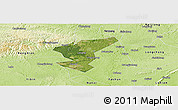 Satellite Panoramic Map of Zigong Shiqu, physical outside