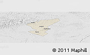 Shaded Relief Panoramic Map of Zigong Shiqu, lighten, desaturated