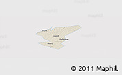 Shaded Relief Panoramic Map of Zigong Shiqu, single color outside