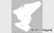 Gray Simple Map of Zigong Shiqu