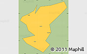 Savanna Style Simple Map of Zigong Shiqu, cropped outside