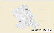 Classic Style 3D Map of Zitong, single color outside