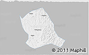 Gray 3D Map of Zitong, single color outside