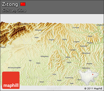 Physical 3D Map of Zitong