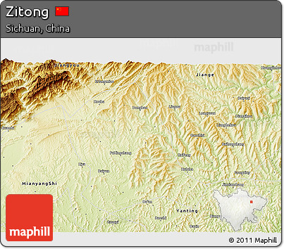 Physical 3D Map of Zitong