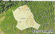 Physical 3D Map of Zitong, satellite outside