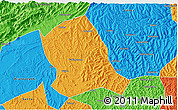 Political 3D Map of Zitong