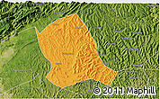 Political 3D Map of Zitong, satellite outside