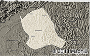 Shaded Relief 3D Map of Zitong, darken