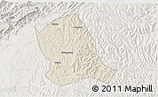 Shaded Relief 3D Map of Zitong, lighten