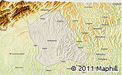 Shaded Relief 3D Map of Zitong, physical outside