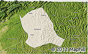 Shaded Relief 3D Map of Zitong, satellite outside