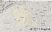 Shaded Relief 3D Map of Zitong, semi-desaturated