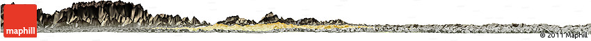 Physical Horizon Map of Zitong, darken, semi-desaturated
