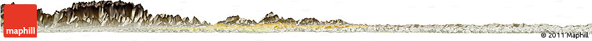 Physical Horizon Map of Zitong, semi-desaturated