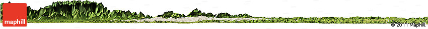 Shaded Relief Horizon Map of Zitong, satellite outside