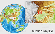 Physical Location Map of Zitong
