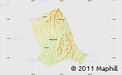 Physical Map of Zitong, cropped outside