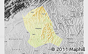Physical Map of Zitong, desaturated