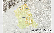 Physical Map of Zitong, lighten, semi-desaturated